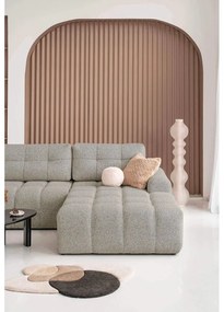 Világosbarna kinyitható tárolóhelyes moduláris sarokkanapé (jobb oldali) Lulu – Miuform