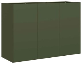 vidaXL ültetvény olívazöld 120x40x80 cm hidegen hengerelt acélból