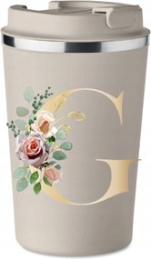 Prémium thermo bögre bézs G-betűvel monogrammal KT_133_b