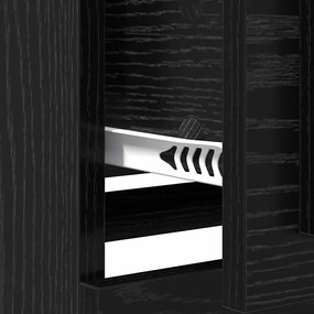 Oldalszekrények 2 pcs Fekete tölgy 70 x 35,5 x 67,5 cm Faanyag