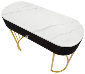 Fekete-aranyszínű konzolasztal 43x100 cm Montpellier – Mauro Ferretti