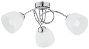 Felületre szerelhető csillár SEYLA 3xE27/60W/230V fényezett króm/fehér