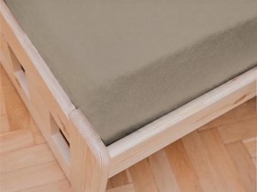 Jersey világosbarna lepedő gyerekágyhoz 70 x 140 cm