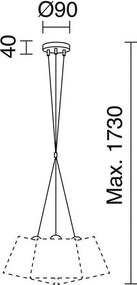 NOVA LUCE 716B-G05X1A-09 A TU ESTILO Ernyős Függesztett Lámpa Bézs, Ezüst E27 IP20