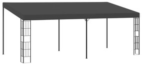 antracitszürke falra szerelhető szövetpavilon 3 x 6 m