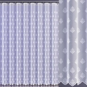 Gyönyörű klasszikus hímzett enzo függöny fehér 300 cm magas