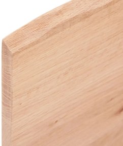 világosbarna kezelt tömör fa fürdőszobai pult 100x50x2 cm