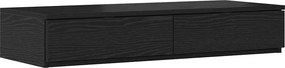 vidaXL Ágyfiókok fiókkal Fekete tölgy 80 x 36,5 x 16,5 cm Faanyag