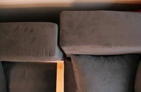 AKCIÓ Sötétszürke sarok ülőgarnitúra HADSON jobb sarok II. osztály