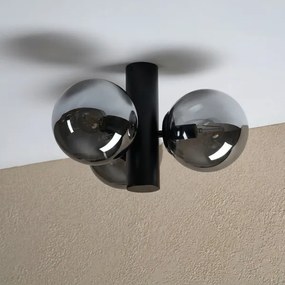Mennyezeti lámpatest SFERIO 3xE14/5W/230V fekete/füstfekete