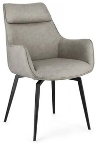 LAWRENCE design karfás szék - taupe/antracit