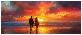 Kép - Séta a tengerparton (120x50 cm)