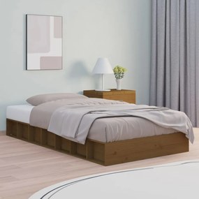 mézbarna tömör fa ágykeret 75 x 190 cm (Small Single)