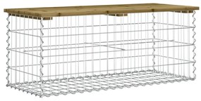 impregnált fenyőfa gabion kerti pad 103 x 44 x 42 cm