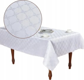 Abrosz Asztalra 160x240 Dekoratív Jacquard Fehér 01