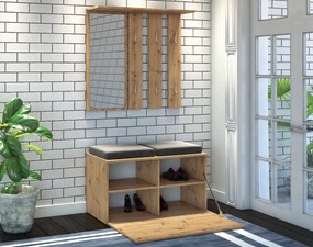 Shannan Opal előszobafal, 85x45x35 cm, tölgy