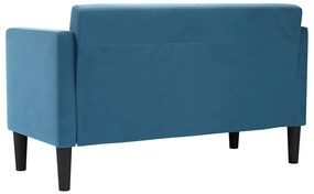 kék bársony loveseat kanapé 111 cm