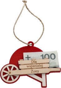 Karácsonyi gömb karácsonyi ajándék utalvány feleségnek Fából Készült lepd meg a feleségedet