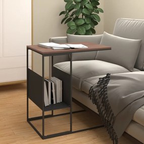 fekete szerelt fa kisasztal 55 x 36 x 59,5 cm