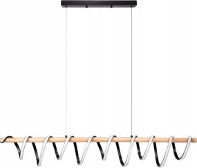 Led-es Függesztett Mennyezeti Lámpa Fekete Nagy XXL 120cm