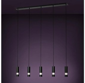 Eglo 39706 - LED Csillár zsinóron BERNABETA 5xGU10/4,6W/230V fekete