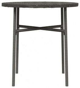 szürke polyrattan teázóasztal 45 cm