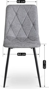 Szék szürke színben. ROBIN 2