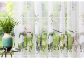 Átlátszó gyerek függöny 140x245 cm Jurassic - Mendola Fabrics
