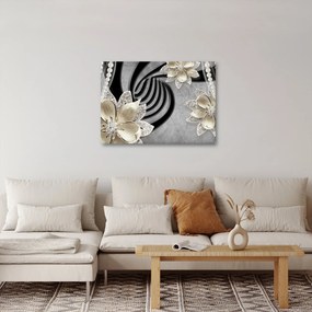 Kép - 3D arany virágok (70x50 cm)