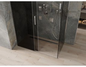 Mexen Omega zuhany 140x80cm, 8mm üveg, króm profilszürke üveg, 825-140-080-01-40