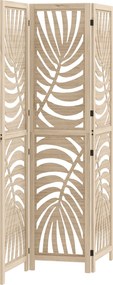 HOMCOM 3 Paneles Összecsukható Szobai Elválasztó Trópusi Pálmalevél Mintával 120x170 cm | Aosom
