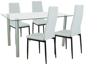 Verna 4+1 étkező garnitúra fehér-fekete