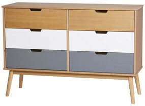 Cusco komód tömör borovi fenyőből, szélesség 120 cm - Marckeric