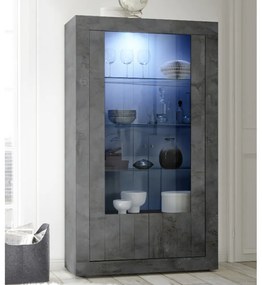 URBINO Oxidált Üveges szekrény 2 ajtós 110cm