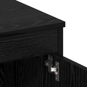 Asztal fiókkal polcokkal Musta tammi 140 x 50 x 76 cm Faanyag