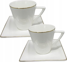 Csésze Festa Italia Melania Gold porcelán 220 ml 2 db