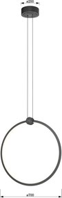 AVIANO LIGHTING 6218-0110 CIRCOLA Modern Led Függesztett Lámpa Fekete LED IP20