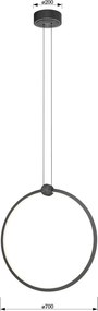 Aviano Lighting CIRCOLA 6218-0110 Függőlámpa x36w/led 3000k 3800lm