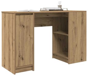 Kézműves tölgy színű szerelt fa íróasztal 120x42x76 cm