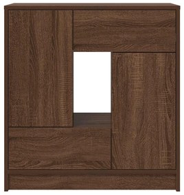 barna tölgy komód fiókokkal és ajtókkal 70,5x34x74,5 cm