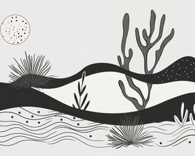 Poszter 50x40cm Kert az éjszakában