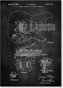 Fém poszter Guitar tremolo Slate Tábla 30 x 42 cm +ajándék