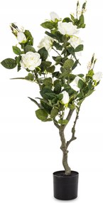 Fehér Rózsa Mesterséges Magas Növény Dekoratív Cserépben lévő Bokor Dekoráció