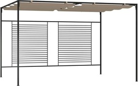 vidaXL tópszínű pavilon behúzható tetővel 3 x 4 x 2,3 m 180 g/m²