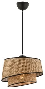 Kábeles függőlámpa BARETTE 1xE27/60W/230V barna/fekete