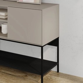 Fekete-krémszínű komód 180x80x40 cm Amira – Marckeric