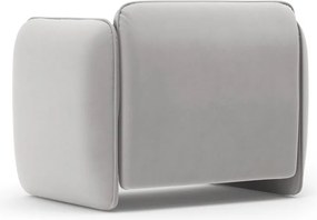 Világosszürke bársony fotel Georgia – Micadoni