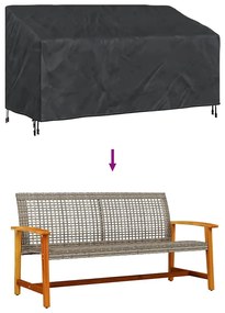 Kerti Pad Borító Fekete 175 x 85 x 65 / 94 cm 420D szövet