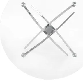 Étkezőasztal ESTEN átlátszó/ezüstszínű