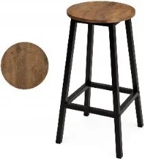 Hoker Zsámoly Szék Kerek Fém 65CM Bárszék Rusztikus Nagy